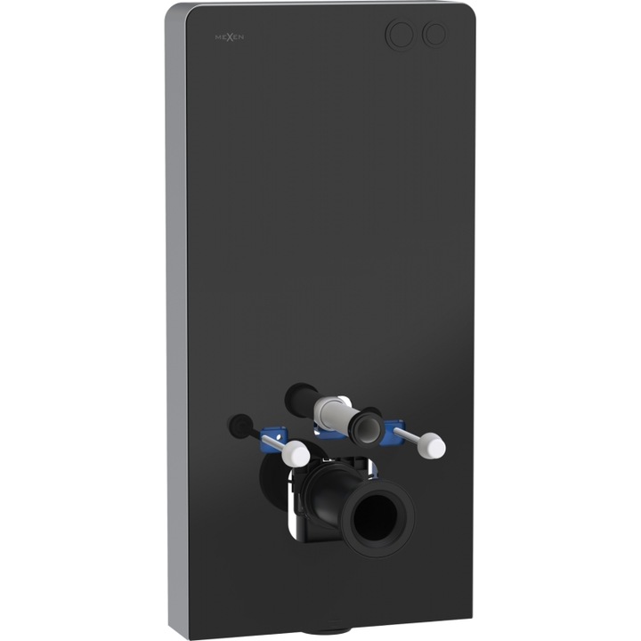 Cadru pneumaric de montaj exterior pentru WC Mexen Tex Air G, sticlă neagră, 50x103cm