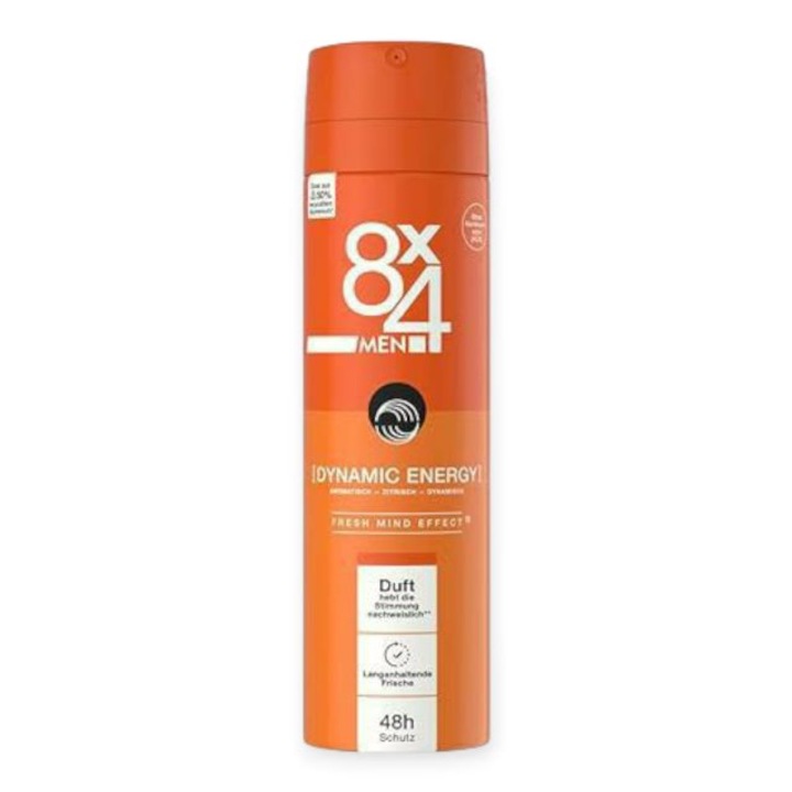 Deo spray 8 X 4 Men Dynamic Energy 150 ml
