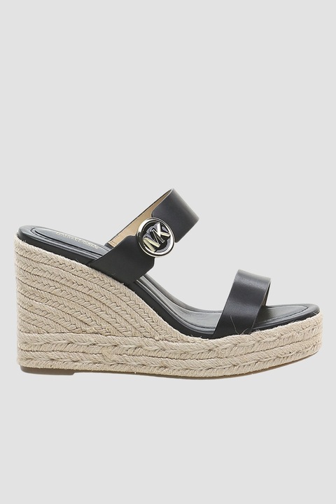 Női szandál Michael Kors Lucinda Wedge, bőr, fekete