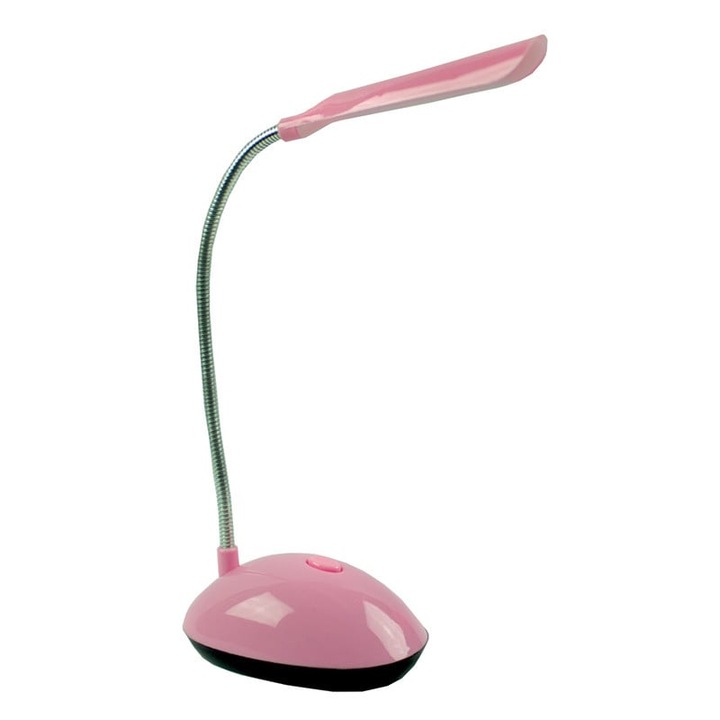 Kisméretű asztali lámpa rugalmas fém karral és LED-del, 280 mm