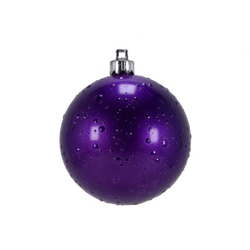 Glob de Craciun decor Rugiada violet diametru 15 cm Glob de Craciun decor Rugiada violet diametru 15 cm