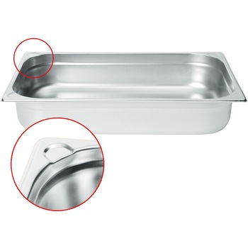 Tava Hendi Gastronorm GN 1/1 40 mm 5.3 lt - gama Kitchen Line, otel inoxidabil Tava Hendi Gastronorm GN 1/1 40 mm 5.3 lt - gama Kitchen Line, otel inoxidabil