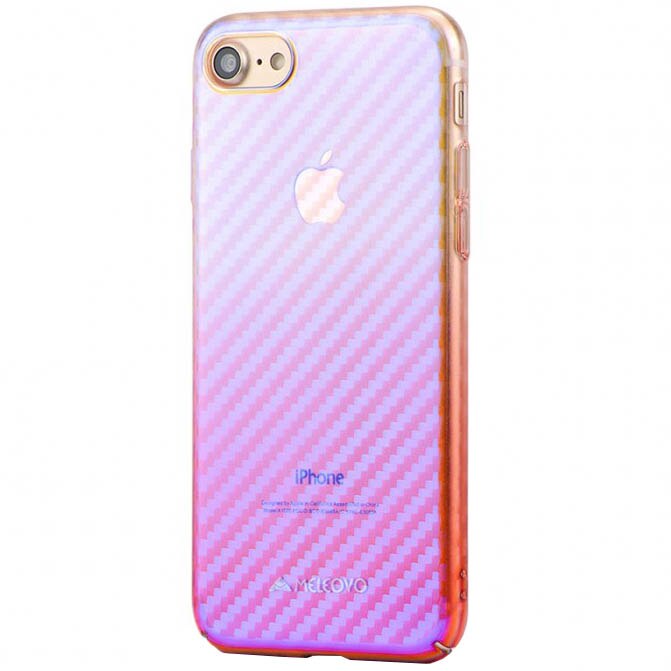 Husa de protectie Meleovo Cameleon Flash Carbon, pentru Apple iPhone 8, Violet