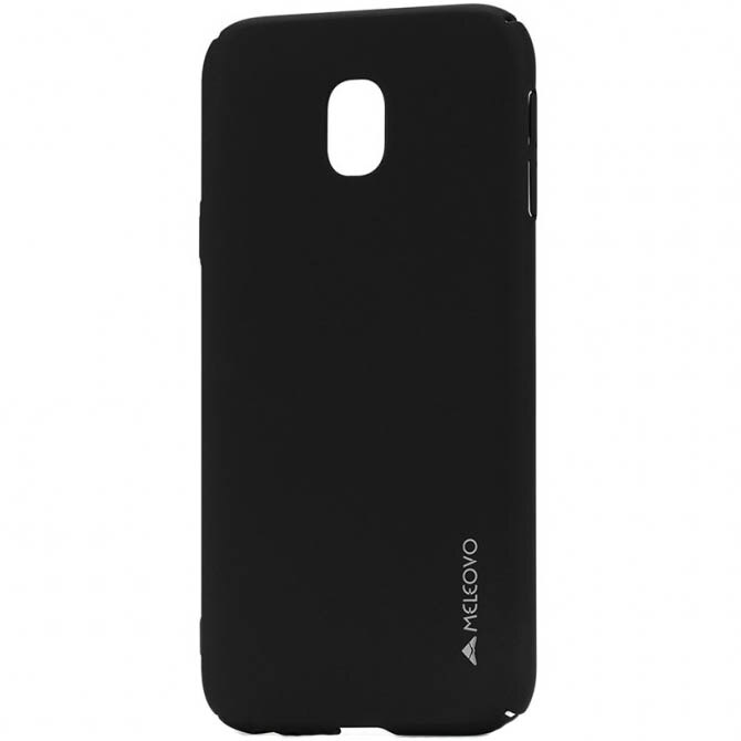 Husa de protectie Meleovo Metallic Slim 360, pentru Samsung Galaxy J3 2017, Negru
