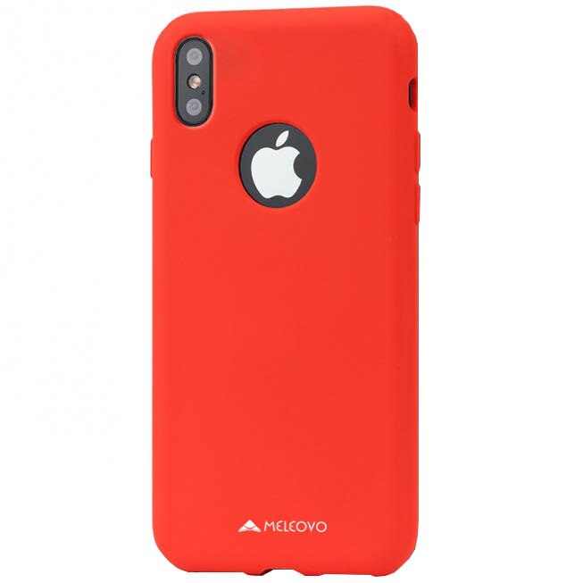 Husa de protectie Meleovo Liquid Silicone Jacket, pentru Apple iPhone X, Rosu