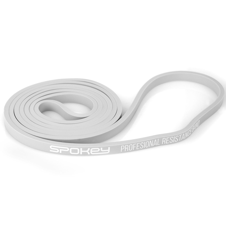 Banda elastica SPOKEY POWER II, rezistenta super light, 208 x 1 x 0.45 cm, gri