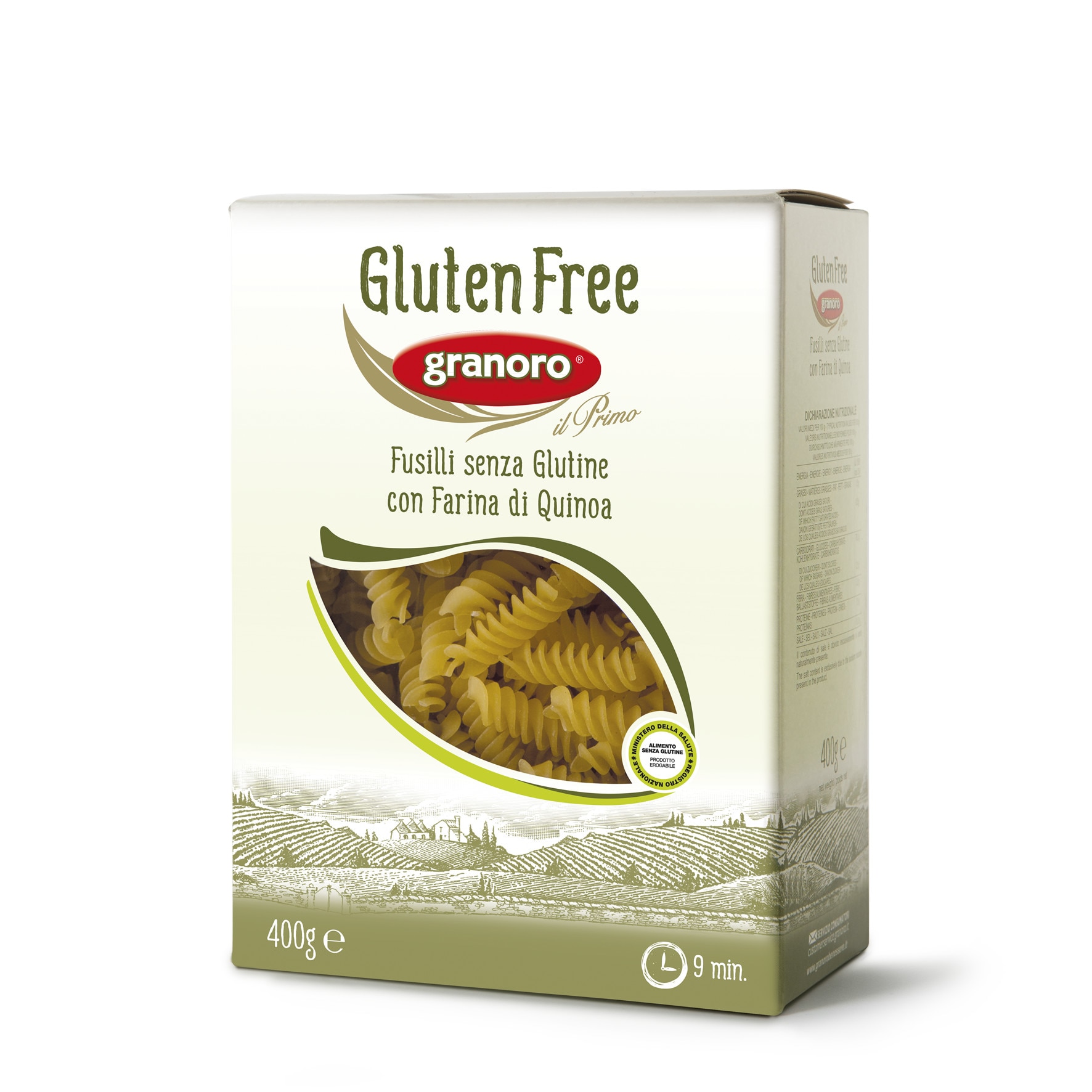Paste Fusilli fara gluten cu faina de quinoa Granoro 400g