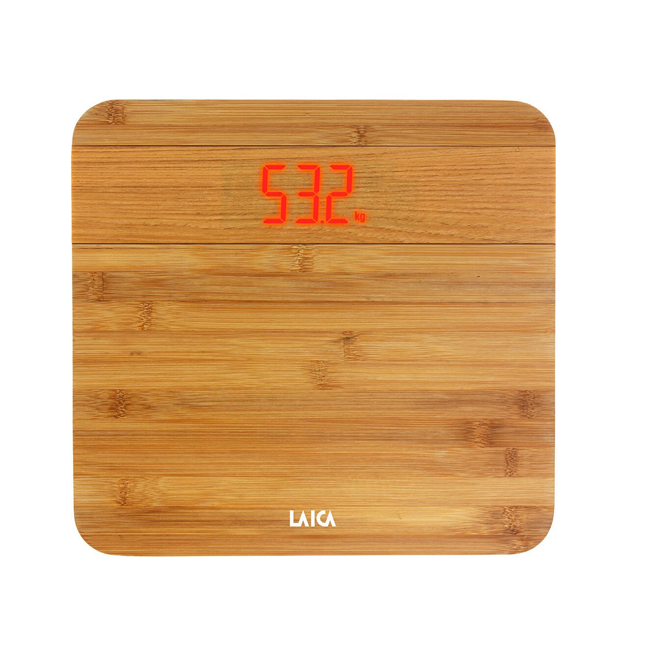 Cantar electronic Laica PS1067, Lemn Bambus, ecran Led, 150 kg,