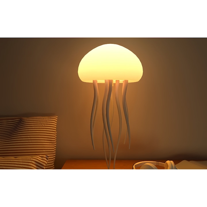 Lampa de Noapte Meduza, Jellyfish – Lumina Ambientala Multicolora, Design Modern si Relaxant, decor, control vocal, premium