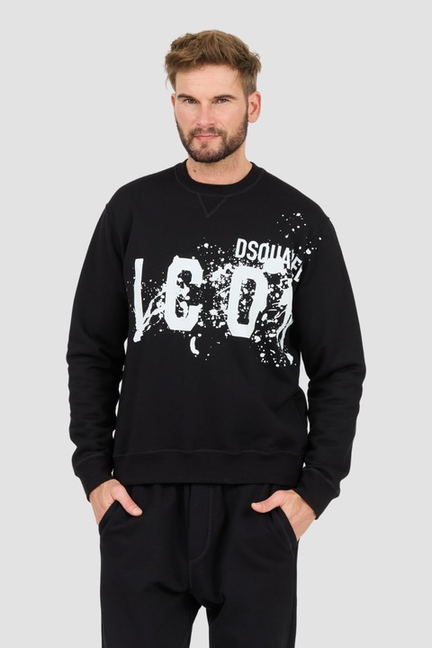 Hanorac Dsquared2 Icon Splash Cool Fit, negru