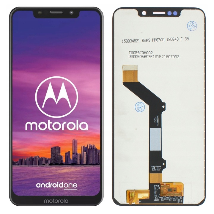 Дисплей LCD за телефон, Лука, Moto One, черен