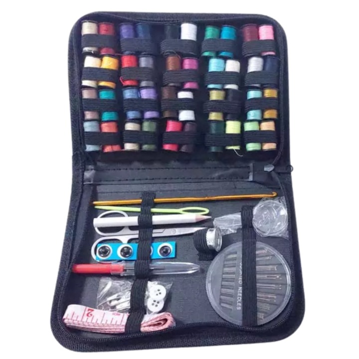 Set de cusut 128 elemente,18x12x3cm, multicolor