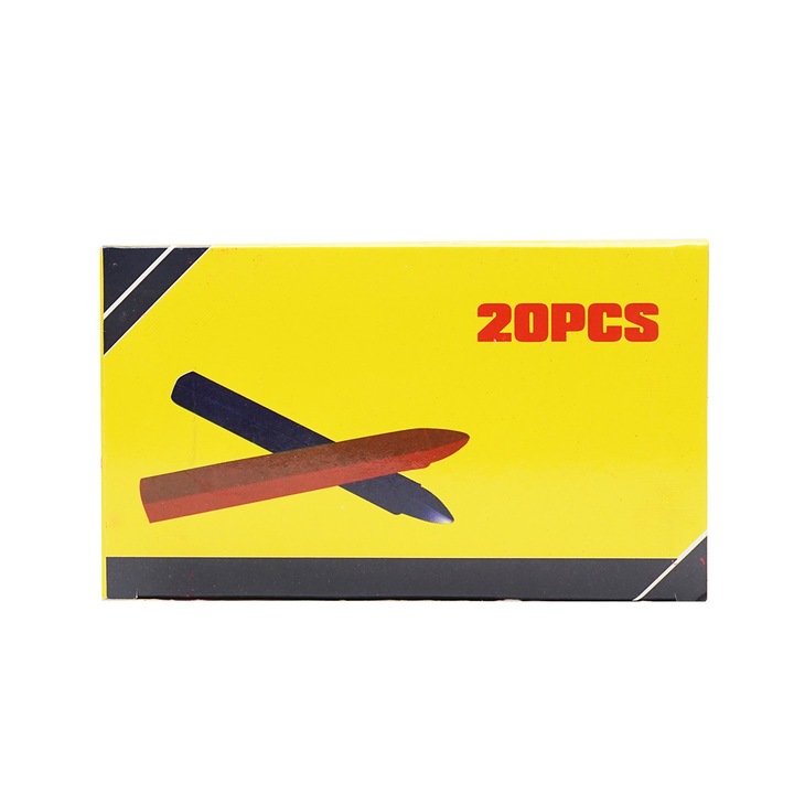 Creta vulcanizare rosu fluorescent 20 buc/cutie marcaje, industriala - Set 20 Bucati