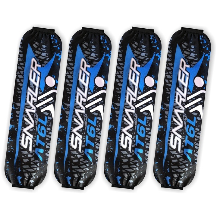 Set 4 huse amortizoare ATV albastru, impermeabile, protectie noroi si praf, prindere Velcro, compatibil cu modelele Segway Snarler AT6 / AT5 S / AT10