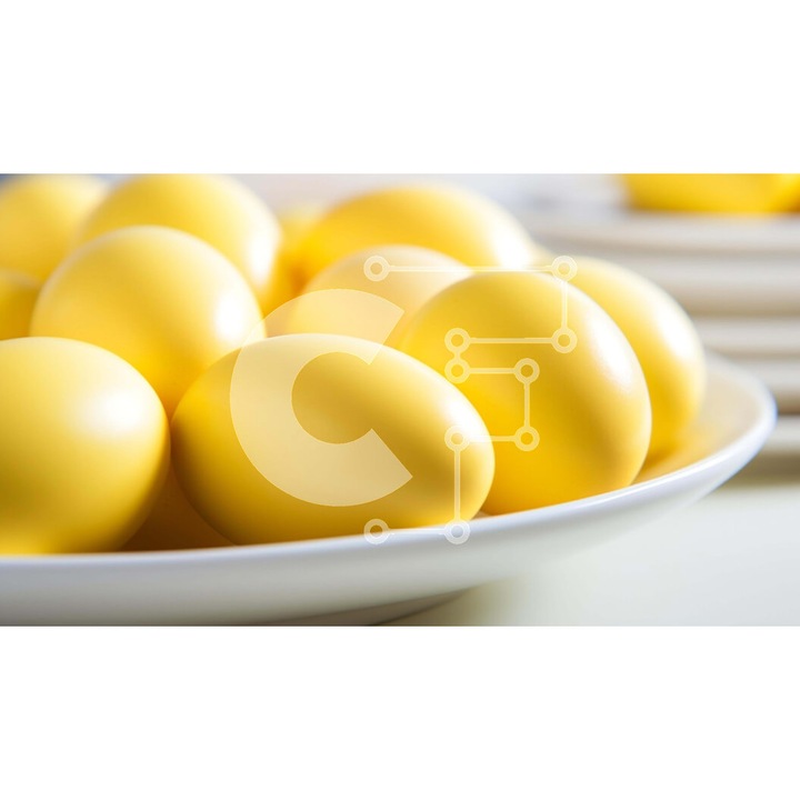 Puzzle Intrahome, 10x10 cm, 25 piese, oua pascale, cutie din lemn wenge