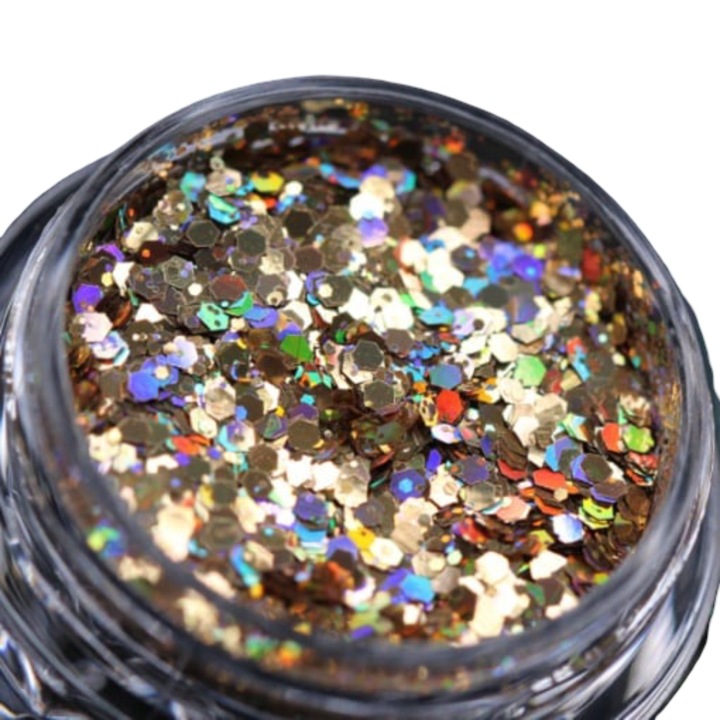 Holografikus kozmetikai csillámpor (nude) sminkhez/testművészethez PK102 KAJOL Beauty®