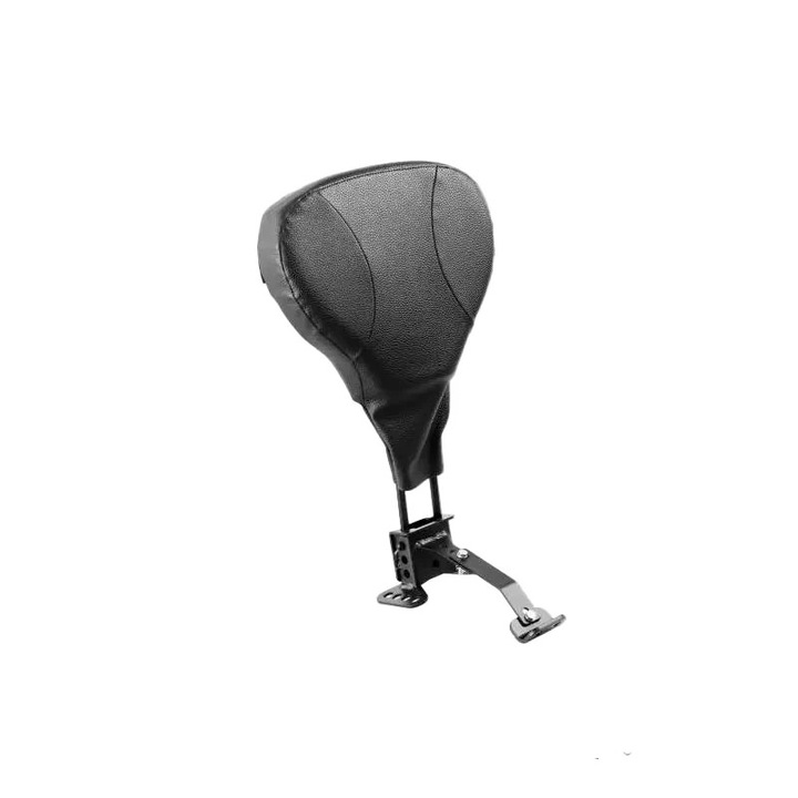 Spatar pentru motociclist, bara detasabila pentru spate, perna din piele, negru