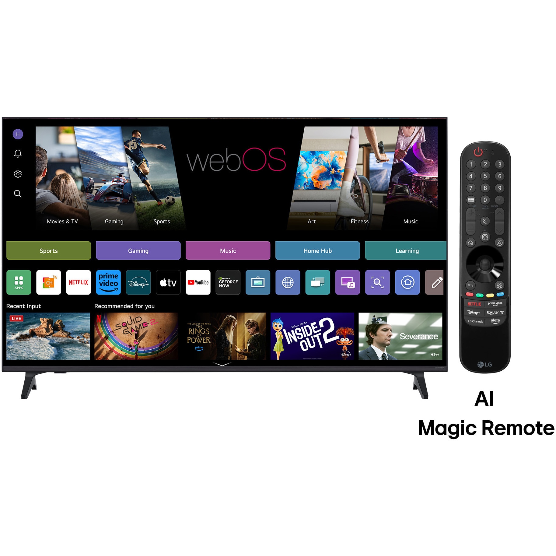 Televizor LG QNED 65QNED7EA6B, 164 cm, Smart, 4K Ultra HD, Clasa F (Model 2025)