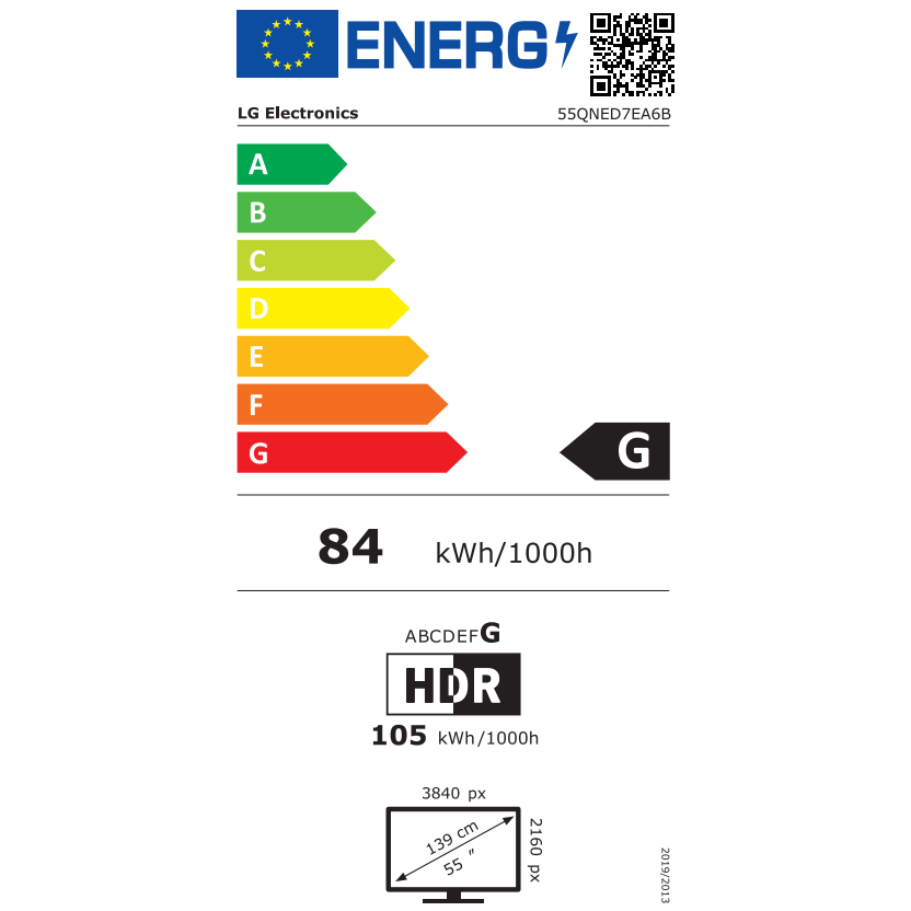 Televizor LG QNED 55QNED7EA6B, 139 cm, Smart, 4K Ultra HD, Clasa G (Model 2025)