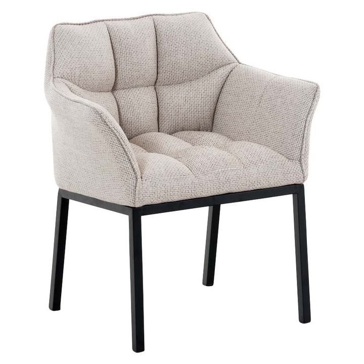 Scaun de masa Octavia B, material textil ivory