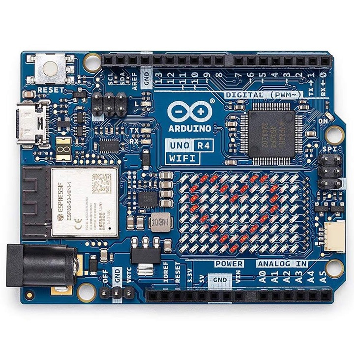 Placă dezvoltare, Elektroweb, Arduino UNO R4 WiFi, 2 microcontrolere, 68, 6x53, 4mm