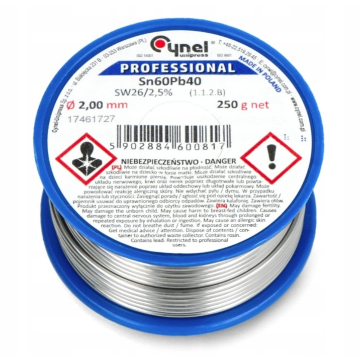 Sârmă de lipit Elektroweb 250g 2mm Sn60Pb40