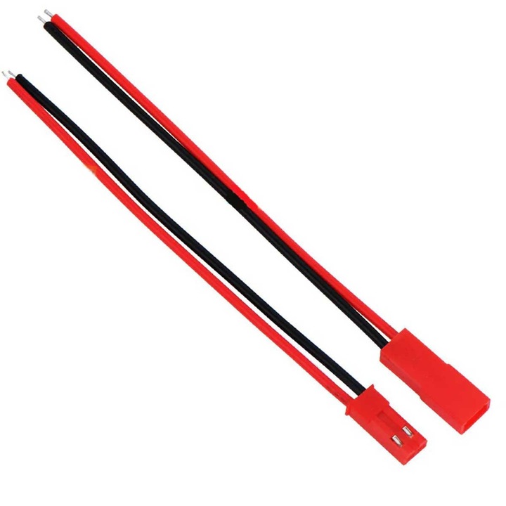 Set JST 2P cu fir 18AWG, 20cm, Elektroweb