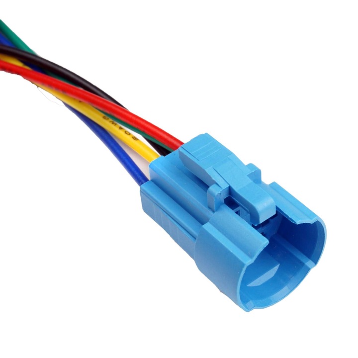 Soclu cu 5 pini pentru butoane de 16 mm, Elektroweb, cablu flexibil 15 cm, plastic durabil