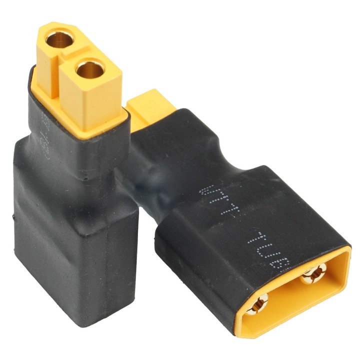 Adaptor XT60 mama la XT90 tata, Elektroweb, pentru baterii LiPo, aplicare RC, multicolor