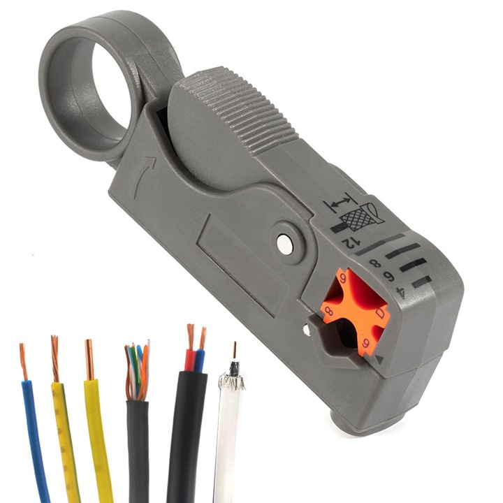 Dezizolator pentru cabluri coaxiale, Elektroweb, compact, robust, 98x18x34mm