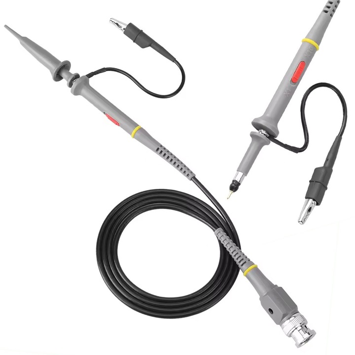 Sondă universala pentru osciloscop Elektroweb P6100 10:1 600 V 100 MHz, cablu 120 cm