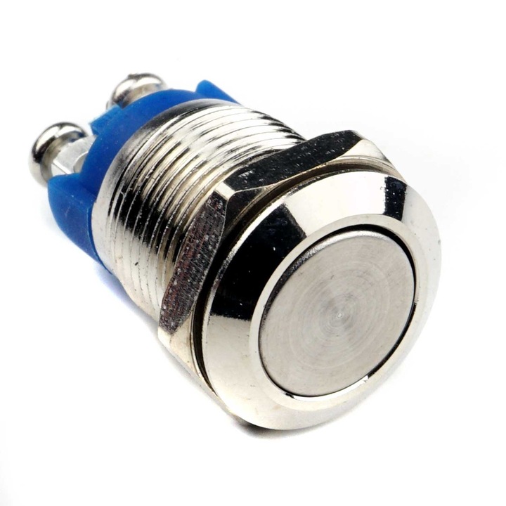 Buton monostabil, Elektroweb, 12 mm, rezistent la vandalism, impermeabil IP65