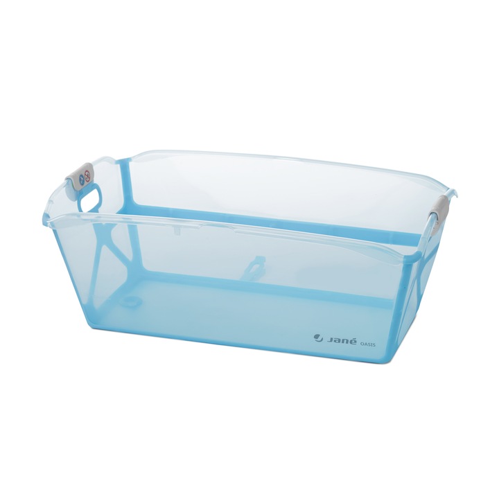 Вана за баня с ултракомпактно сгъване, Jane, Oasis, С две дръжки, 68 x 42 x 26 см, Съобразена с европейския стандарт за безопасност EN 17072:2018, Tropical