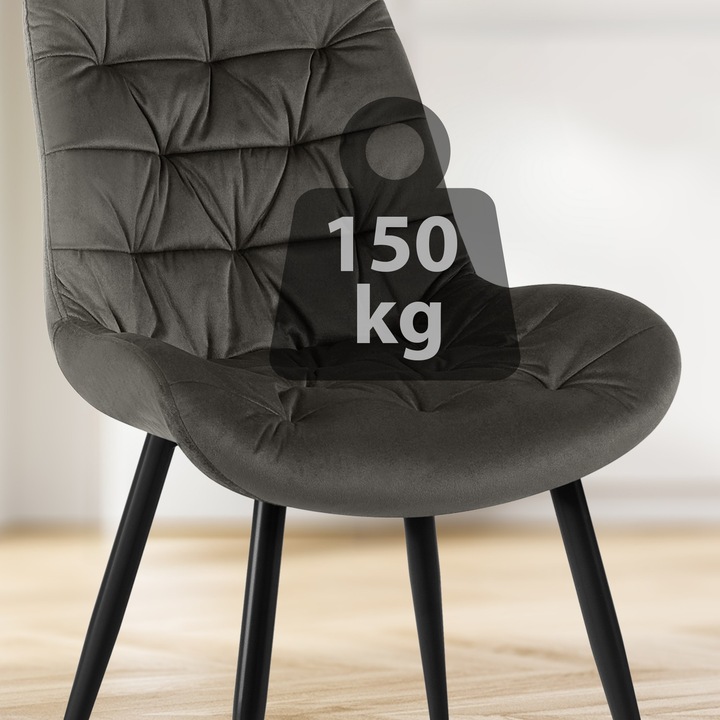 Scaun de masa Rossford catifea antracit