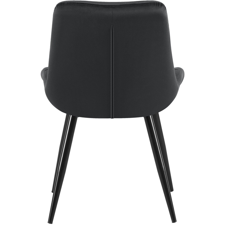 Set de 2 scaune de sufragerie Rossford, negre