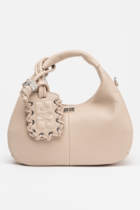 Ganni, Műbőr táska cipzárral, Világos tópbarna