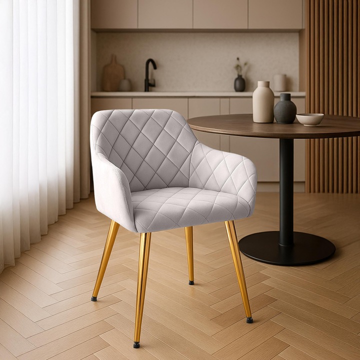 Scaun de masa Monett catifea G gri