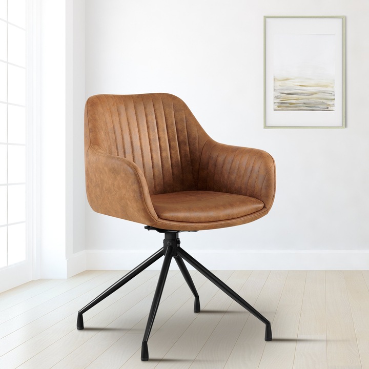 Scaun de masa vintage Welby, maro deschis