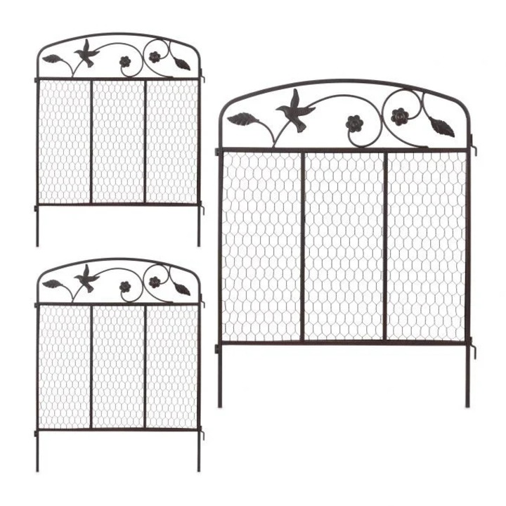 Magas sövény B2X, 3 panel, díszítőelemek, 81x66,5x5,5cm