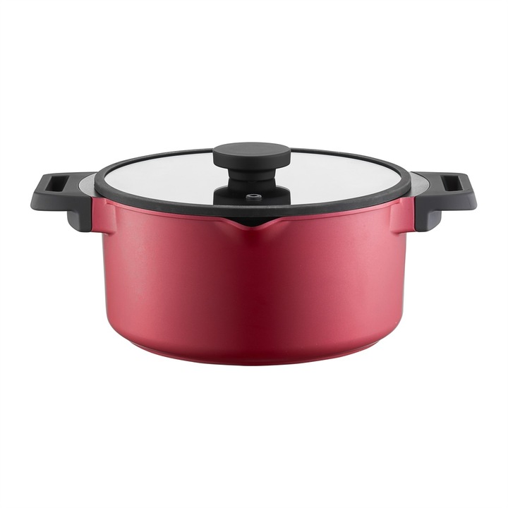 Oala cu capac AMBITION Noel, 24cm, 4.7L, invelis Qualum Basic, inductie