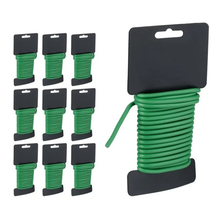 B2X kerti huzal készlet, 10 darabos, zöld, 26x19,5x10,5cm