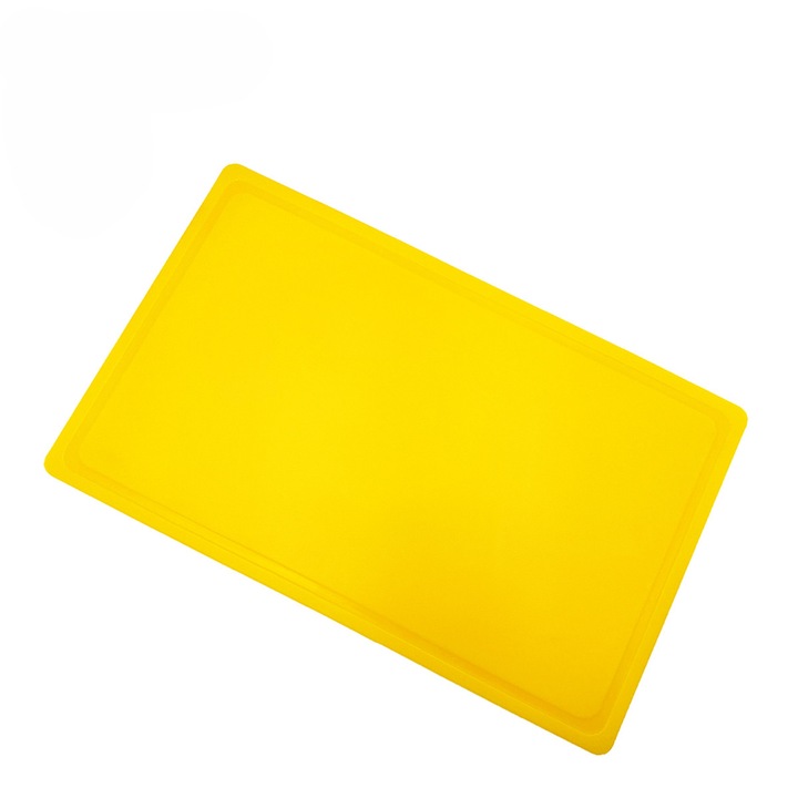 Дъска за рязане с канал Cooking by Heinner HACCP GN1/1, 53 x 32.5 x 2 см, Жълт