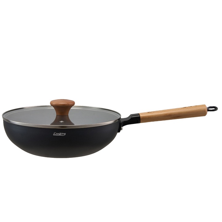 Уок тиган с капак Cooking by Heinner - Samurai Gourmet by Rikito Watanabe, Керамично покритие, Индукция, 26 x 7.5 см