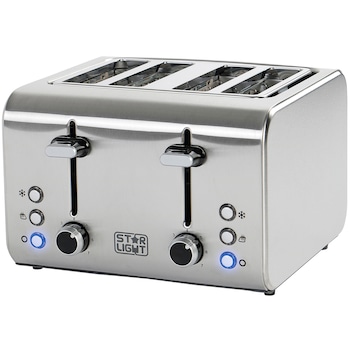 Prajitor de paine Star-Light TD-4160W, 1600 W, 4 felii, Grad de rumenire ajustabil, 7 trepte, Functie dezghetare, Inox Prajitor de paine Star-Light TD-4160W, 1600 W, 4 felii, Grad de rumenire ajustabil, 7 trepte, Functie dezghetare, Inox