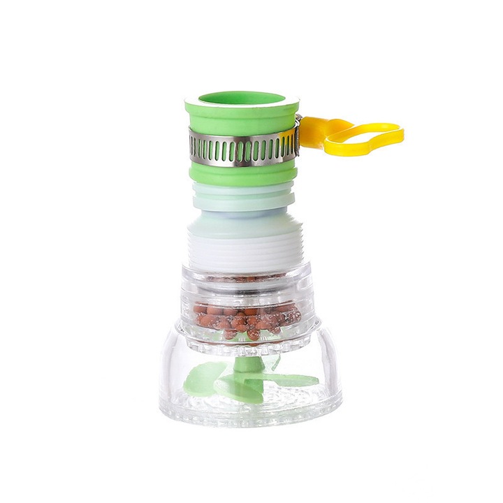 Extensie Universala HOZRO, pentru Robinet Chiuveta, Racord Flexibil 360°, Lungime 8-11cm, Design Verde, Usor de Utilizat si Reglat