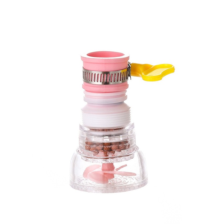 Extensie Universala HOZRO, pentru Robinet Chiuveta, Racord Flexibil 360°, Lungime 8-11cm, Design Roz, Usor de Utilizat si Reglat