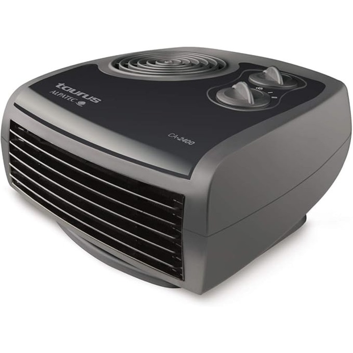 Încălzitor cu ventilator Taurus CA2400, 2400 W, 2 trepte de putere, termostat reglabil, gri, compact