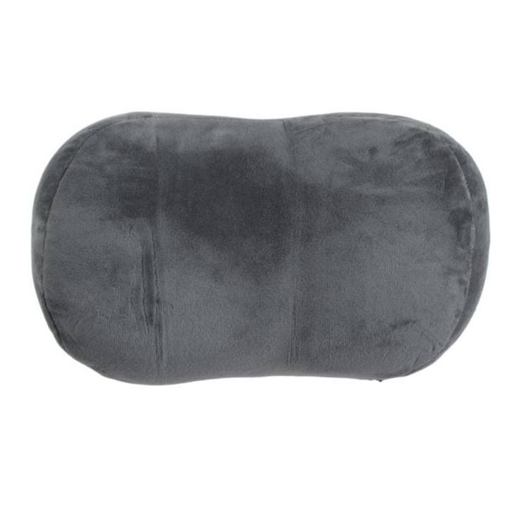 Perna din Spuma cu Suprafata Catifelata pentru Suport Cervical 26x18cm, Gri