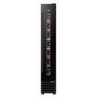 Vitrina de vinuri incorporabila STARCREST SWN-1807, 18L, 7 sticle, Rafturi lemn de fag, Control electronic, Display, Iluminat interior LED, H 86.6 cm, Negru