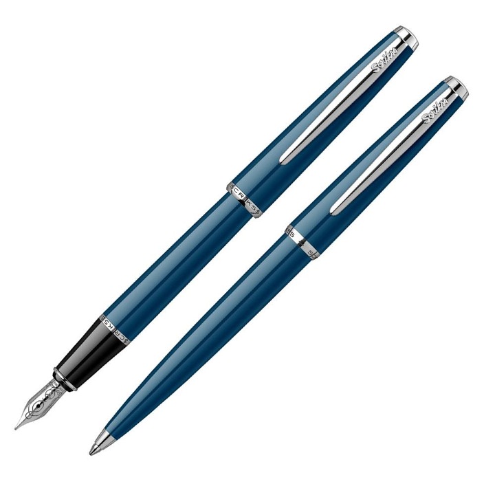 Set pixuri Scrikss, automate, culoare albastră, corp bleumarin